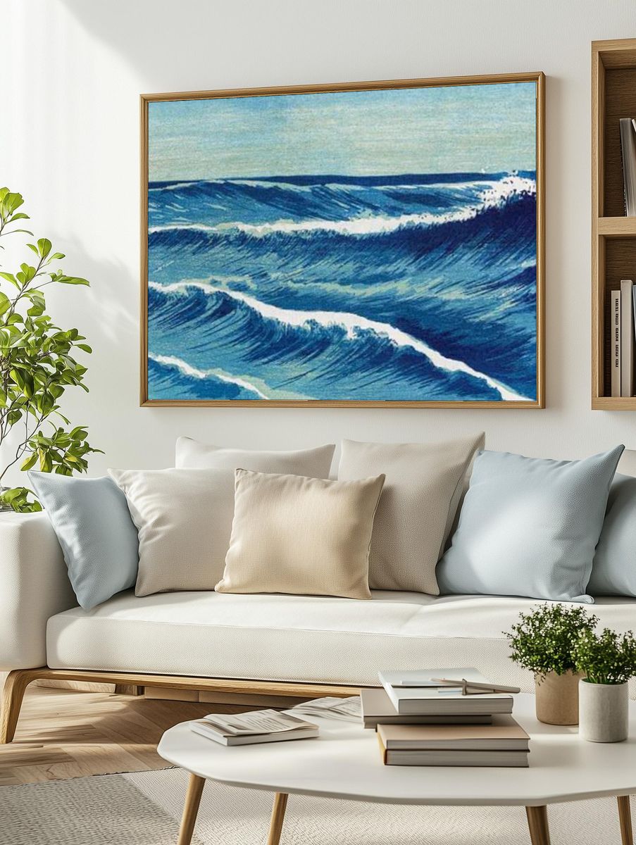 Ocean waves (1878-1940) vintage Japanese. — room view 2