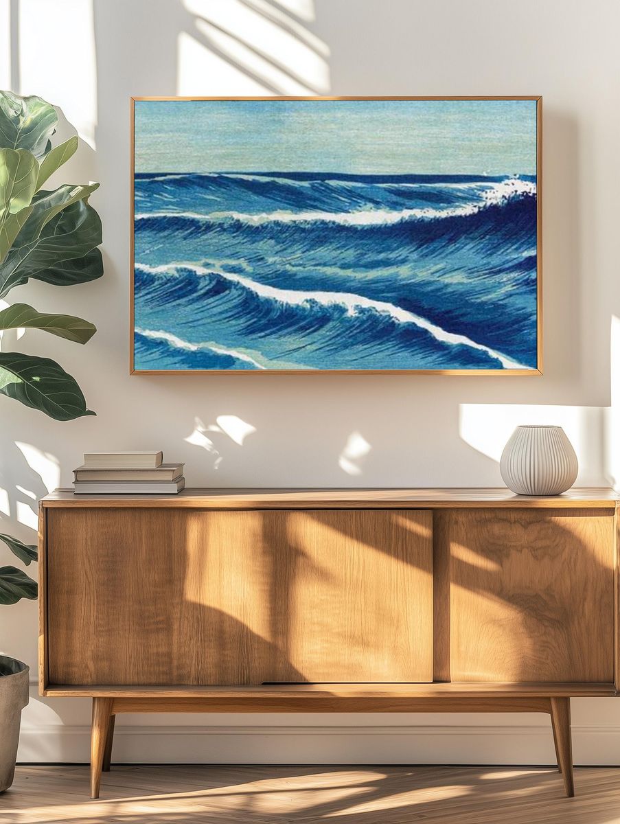 Ocean waves (1878-1940) vintage Japanese. — room view 3