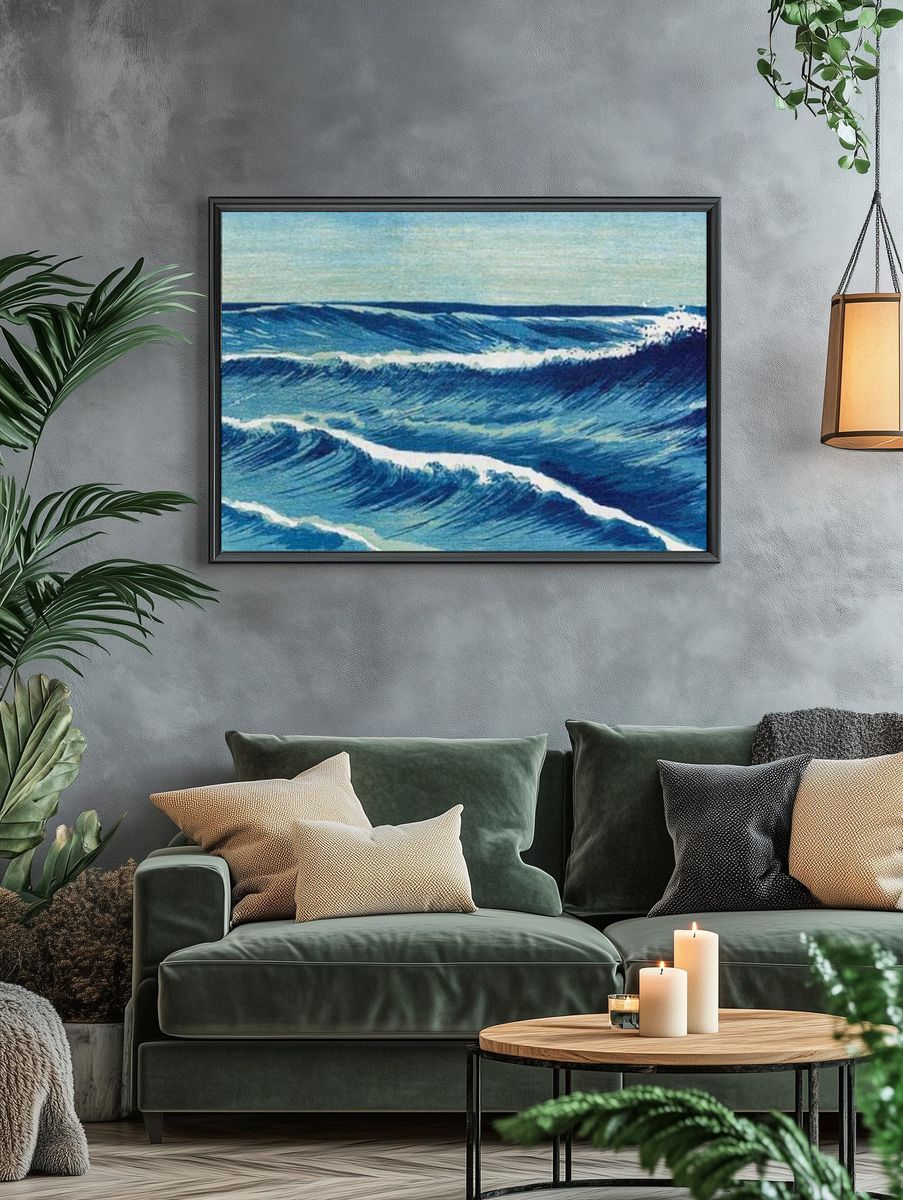 Ocean waves (1878-1940) vintage Japanese. — room view 4
