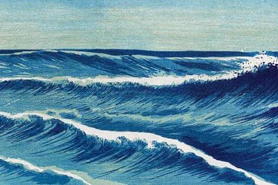 Ocean waves (1878-1940) vintage Japanese