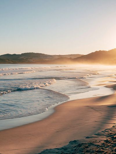 Golden Tropical Beach Sunrise Poster.