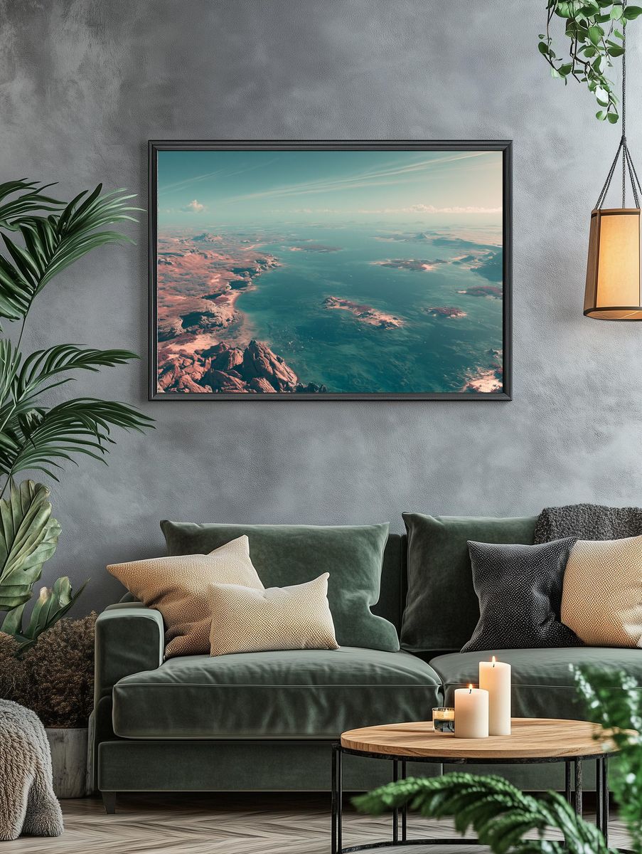 Dreamy Coastal Landscape Print. — room view 4