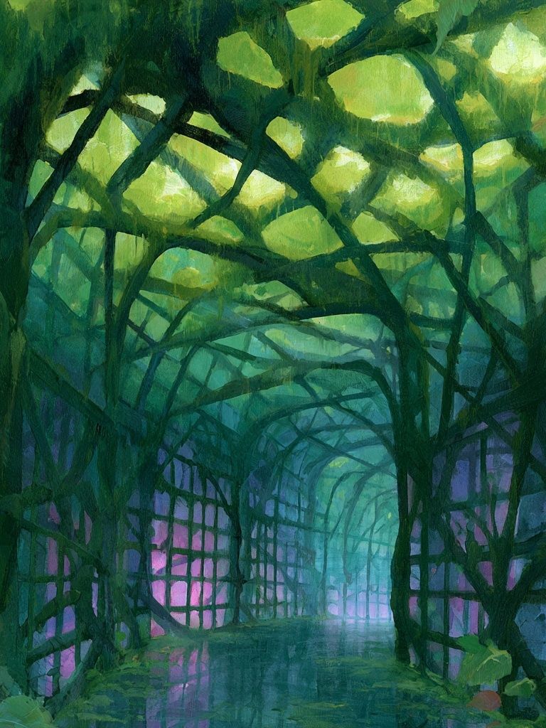 Enchanted Green Canopy Poster. poster detail