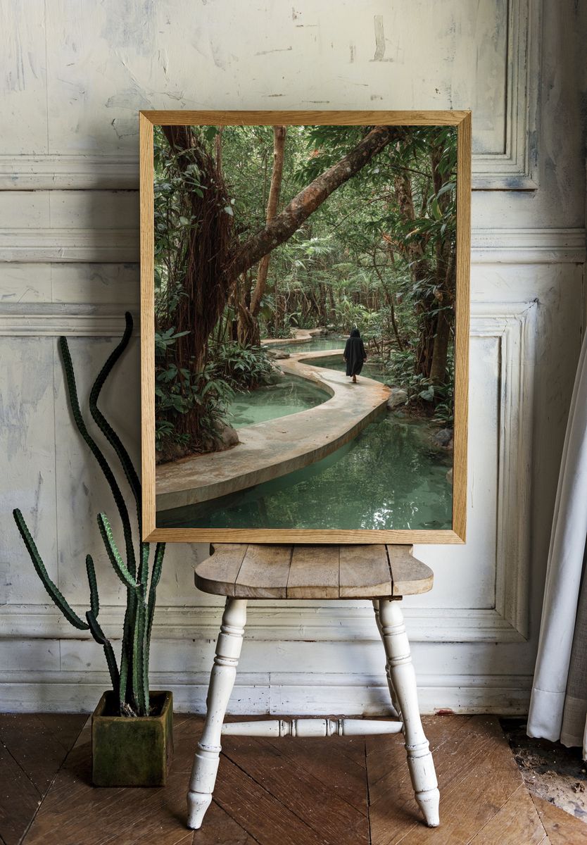 Jungle Pathway Photography Poster. — room view 1