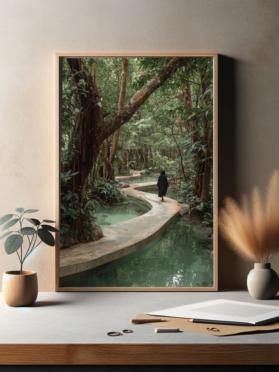 Jungle Pathway Photography Poster. — room view 2