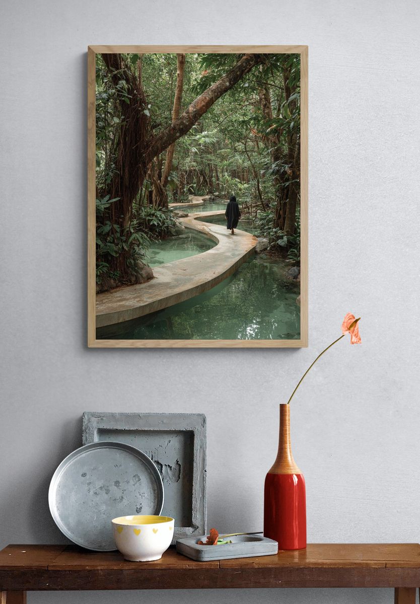 Jungle Pathway Photography Poster. — room view 3