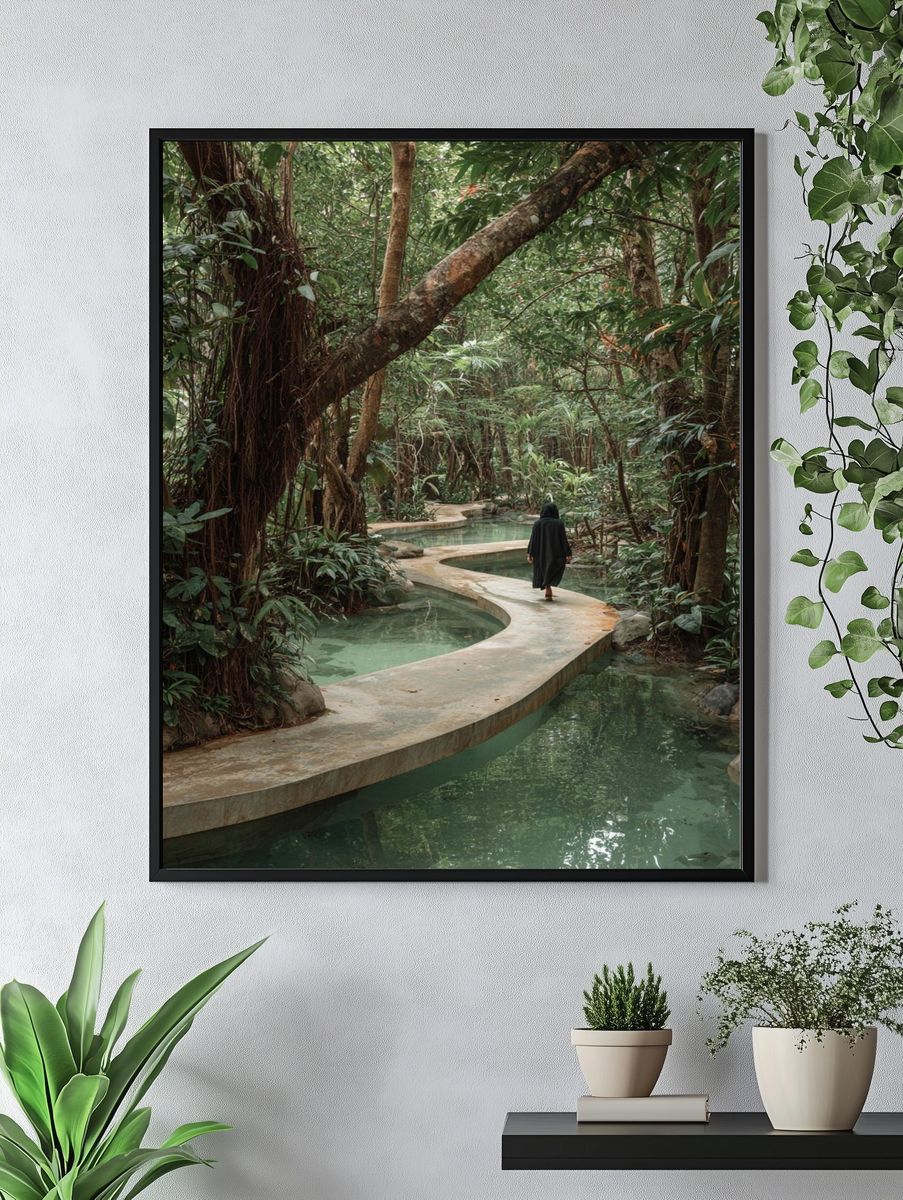 Jungle Pathway Photography Poster. — room view 4