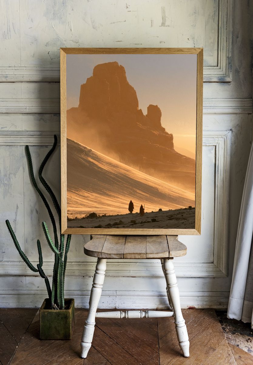 Desert Dunes at Sunset Poster. — room view 1
