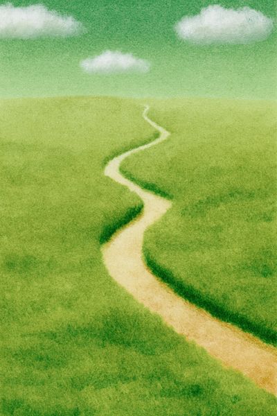 Meadow Path Watercolor Print.