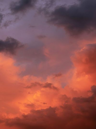 Fiery Sunset Clouds Poster.
