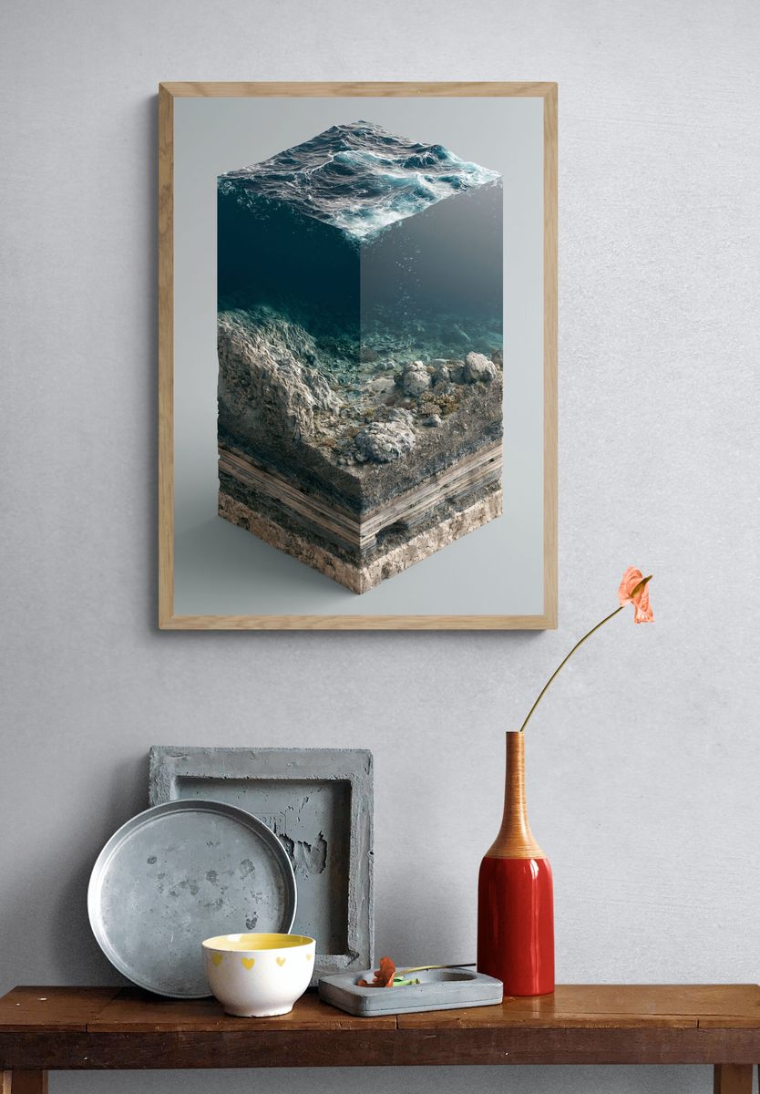 Ocean Reef Cross-Section Print. — room view 3