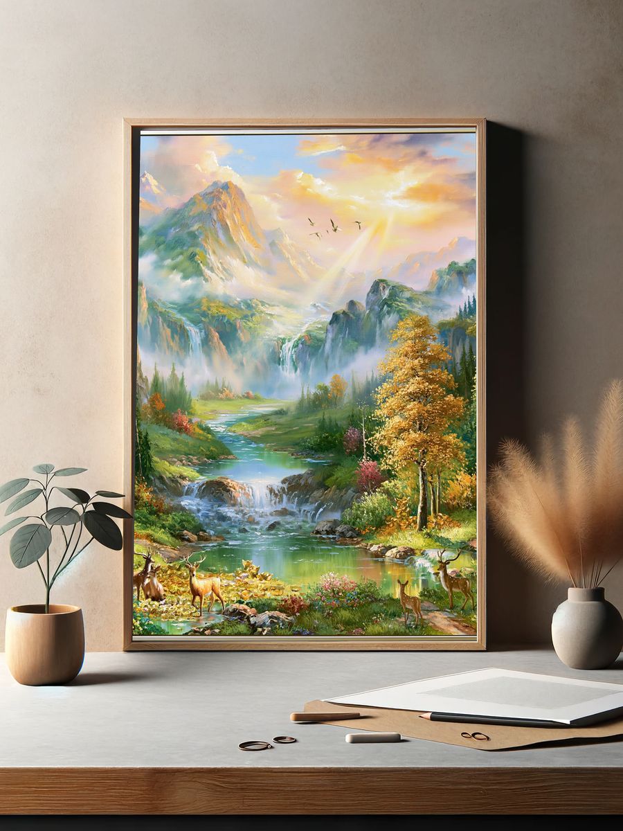 Enchanted Mountain Valley Poster. — room view 2