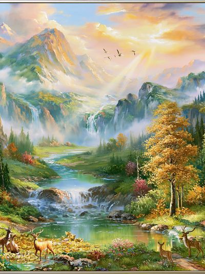 Enchanted Mountain Valley Poster. poster