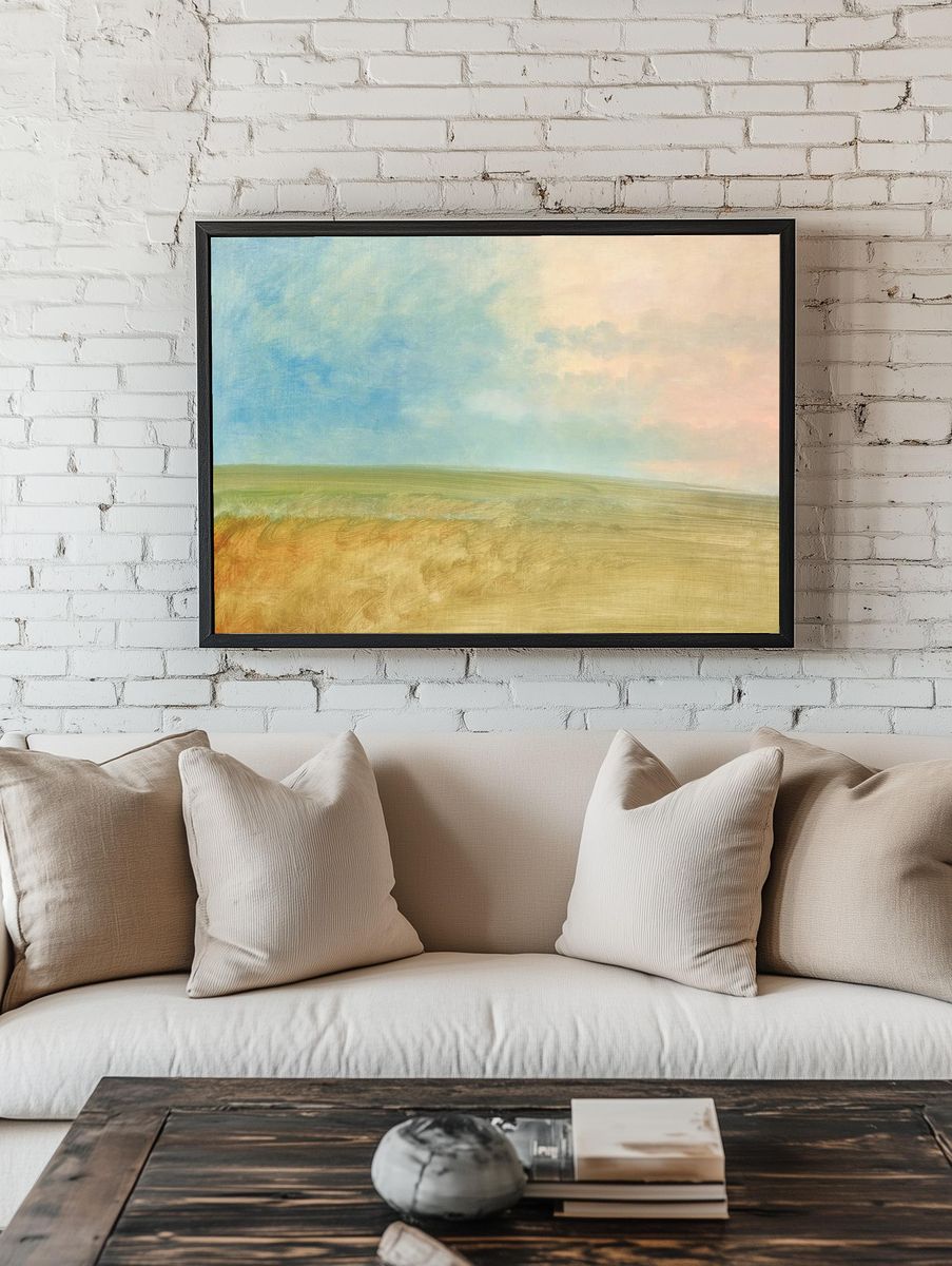 Landscape background (1846-1848) aesthetic painting. room preview