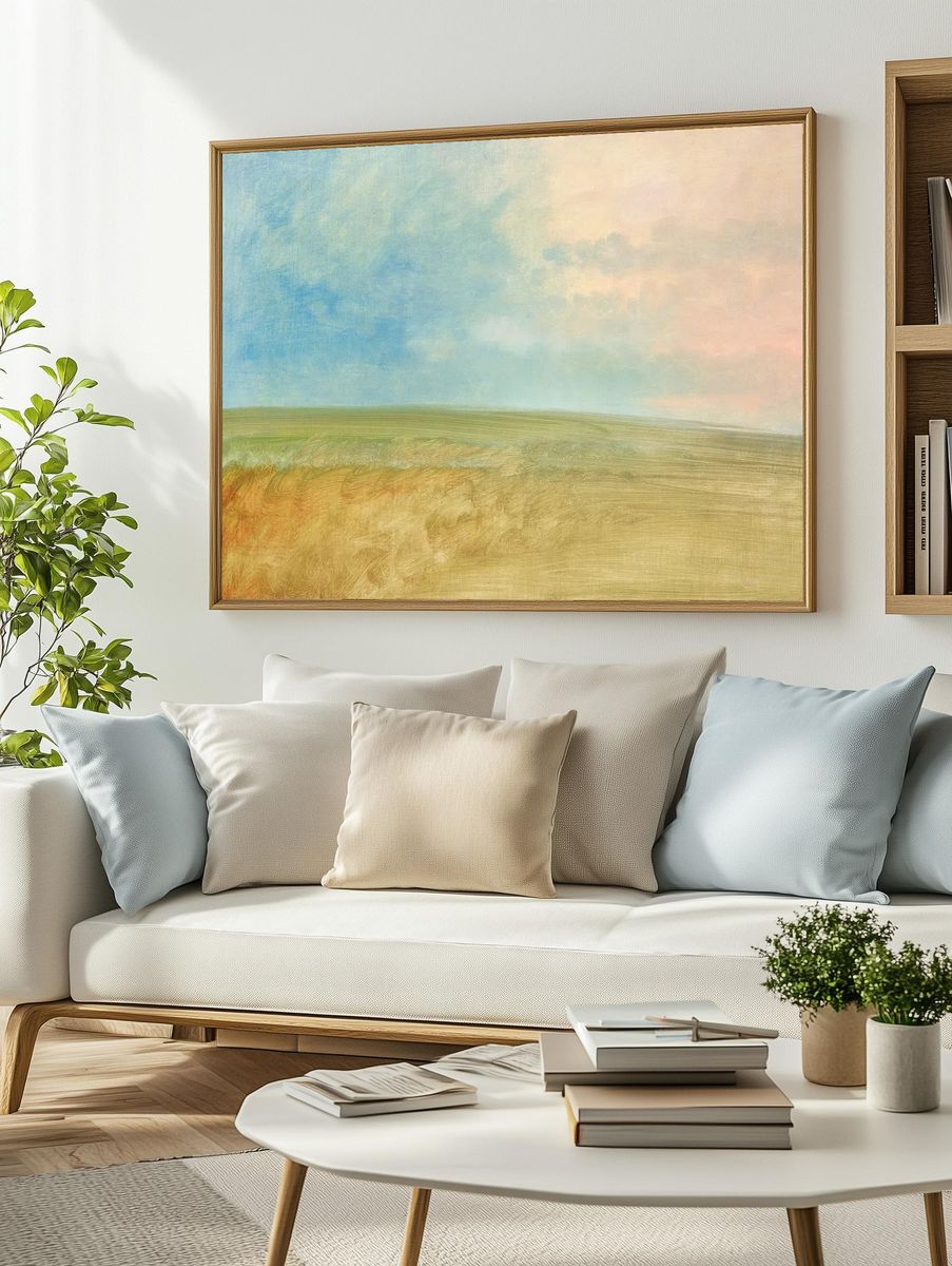Landscape background (1846-1848) aesthetic painting. — room view 2