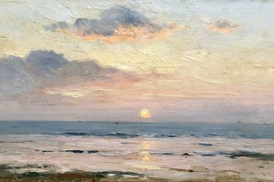 Pastel Seascape Sunset Print.