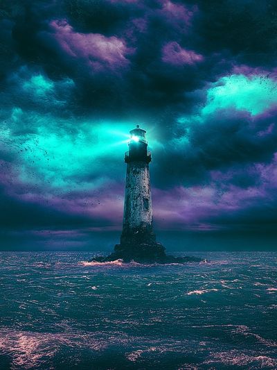 Lighthouse Stormscape Print.