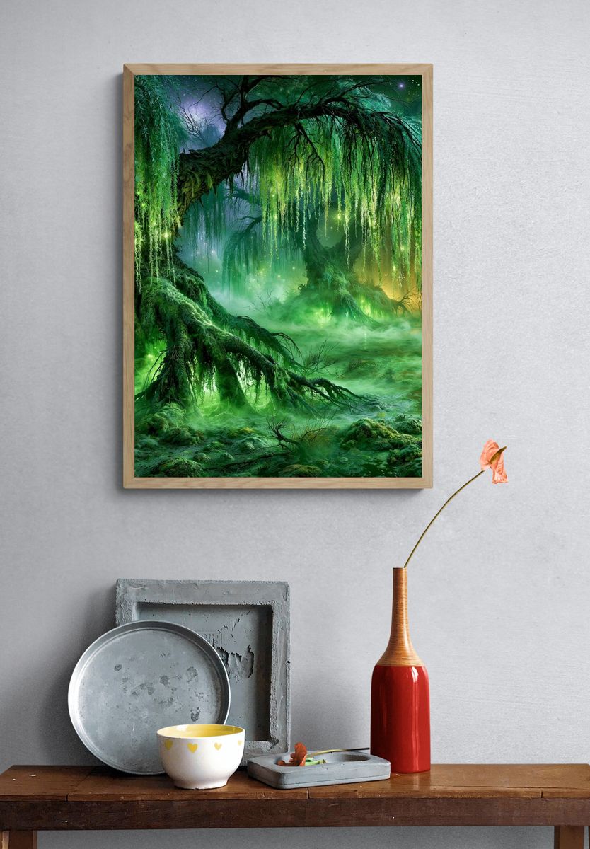 Enchanted Willow Forest Print. — room view 3