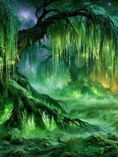 Enchanted Willow Forest Print.