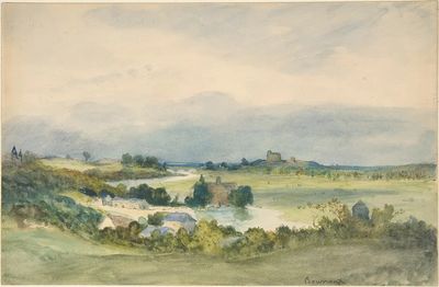 Extensive landscape prospect fortified building