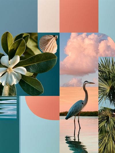 Tropical Collage Poster.