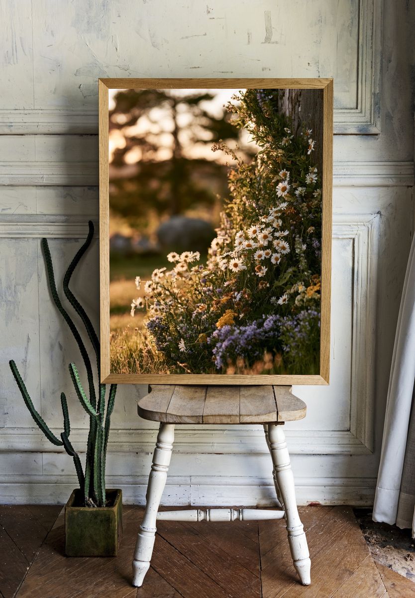 Wildflower Meadow at Sunset Poster. room preview