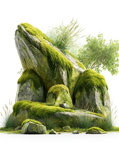 Mossy Rock Garden Print.