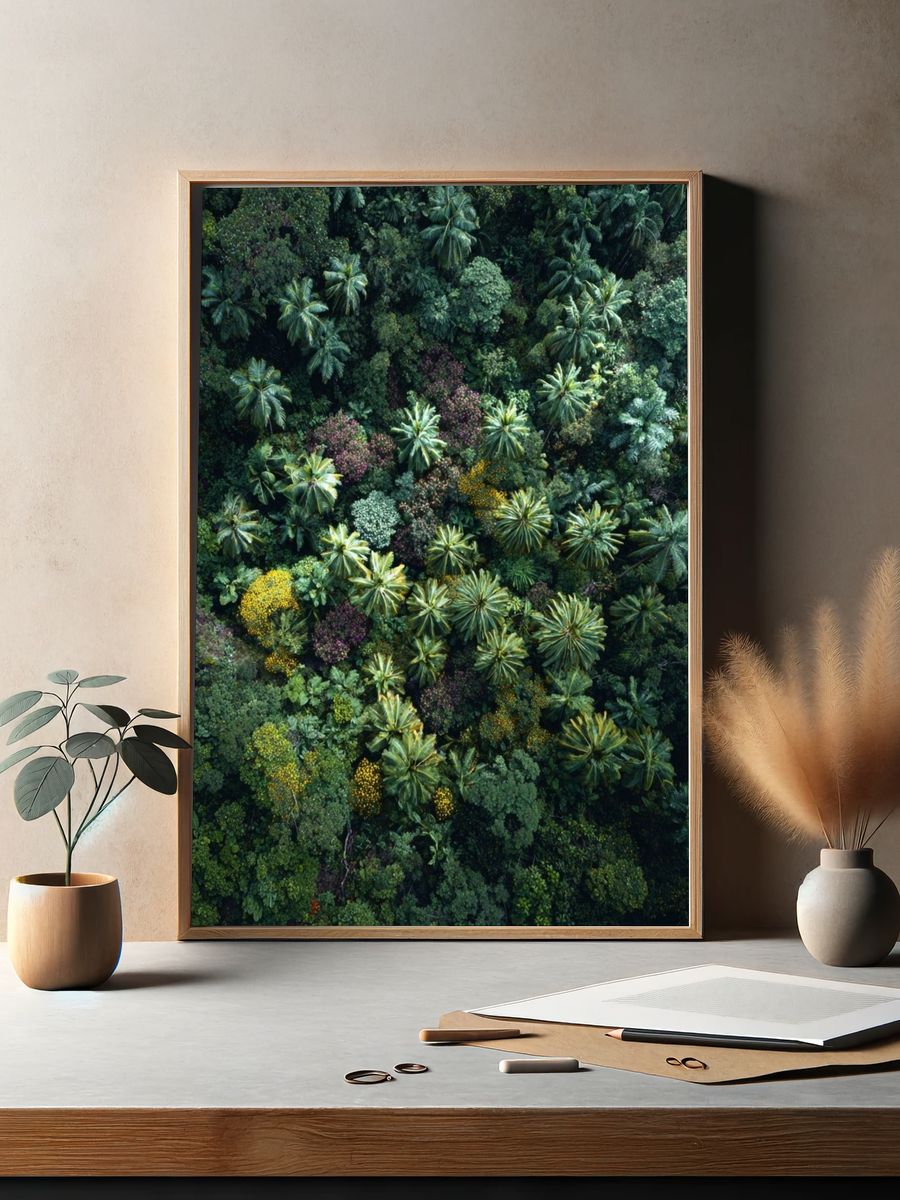Tropical Canopy Aerial Poster. — room view 2