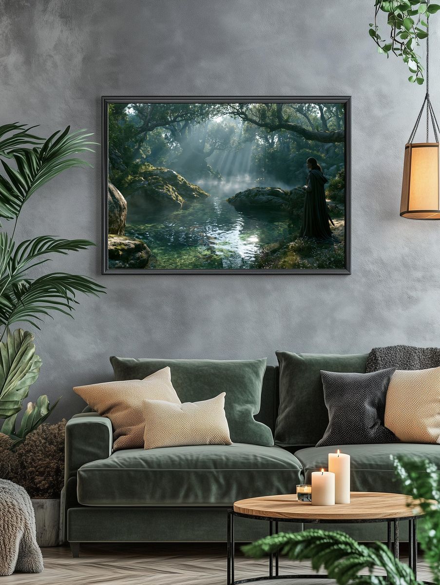 Enchanted Forest River Poster. — room view 4