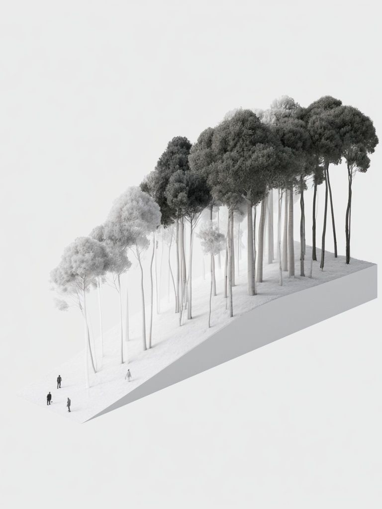 Minimalist Forest Landscape Poster. poster — nature art