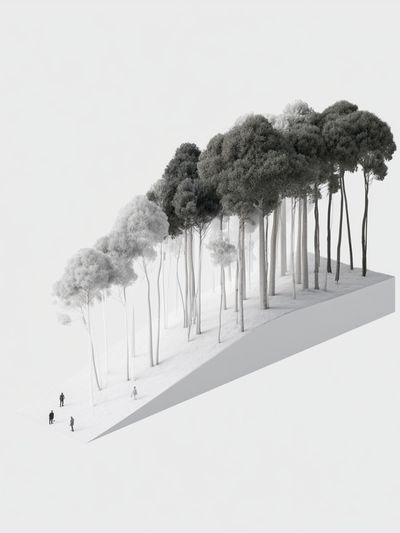 Minimalist Forest Landscape Poster. poster