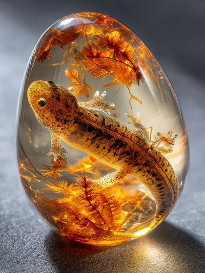 Salamander in Amber — Nature Print