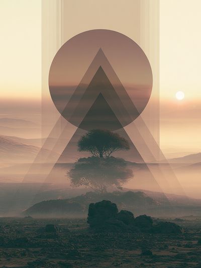 Surreal Desert Tree Print.