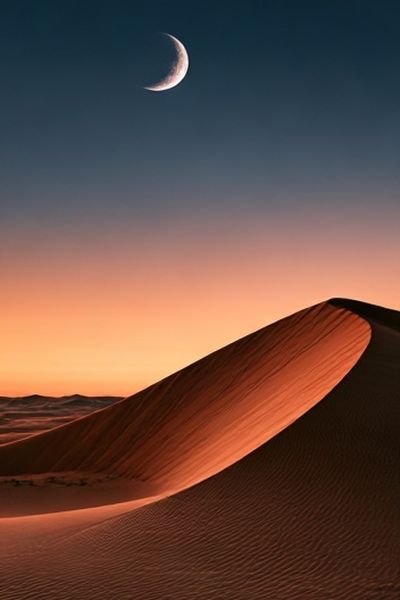 Moonlit Desert Dune Poster.