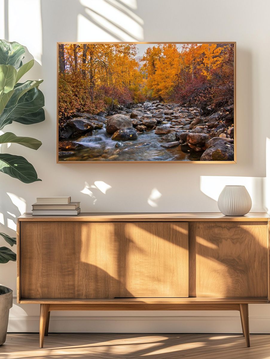 Autumn River Landscape Poster. — room view 3