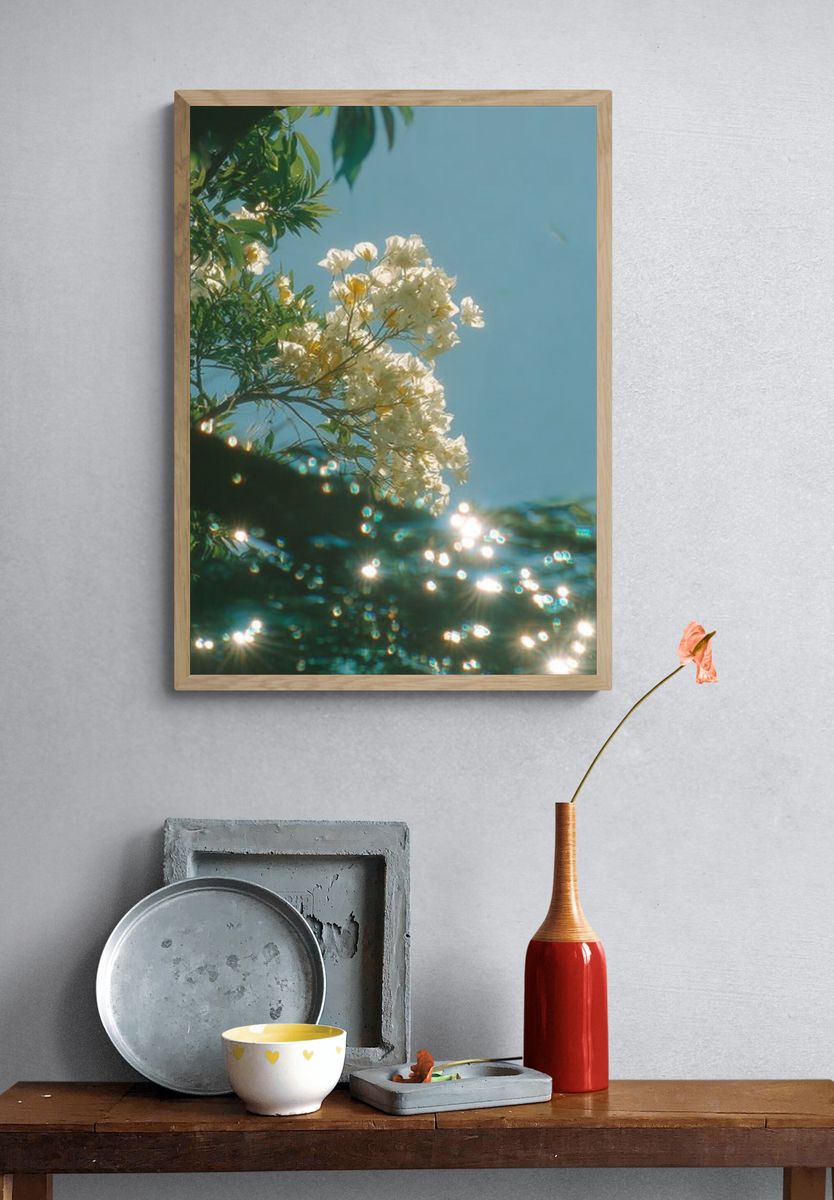 Sunlit Blossoms Nature Print. — room view 3