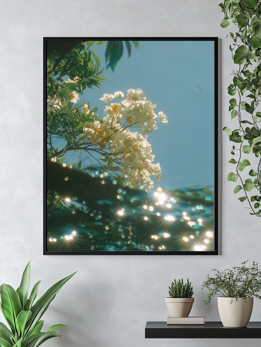 Sunlit Blossoms Nature Print. — room view 4