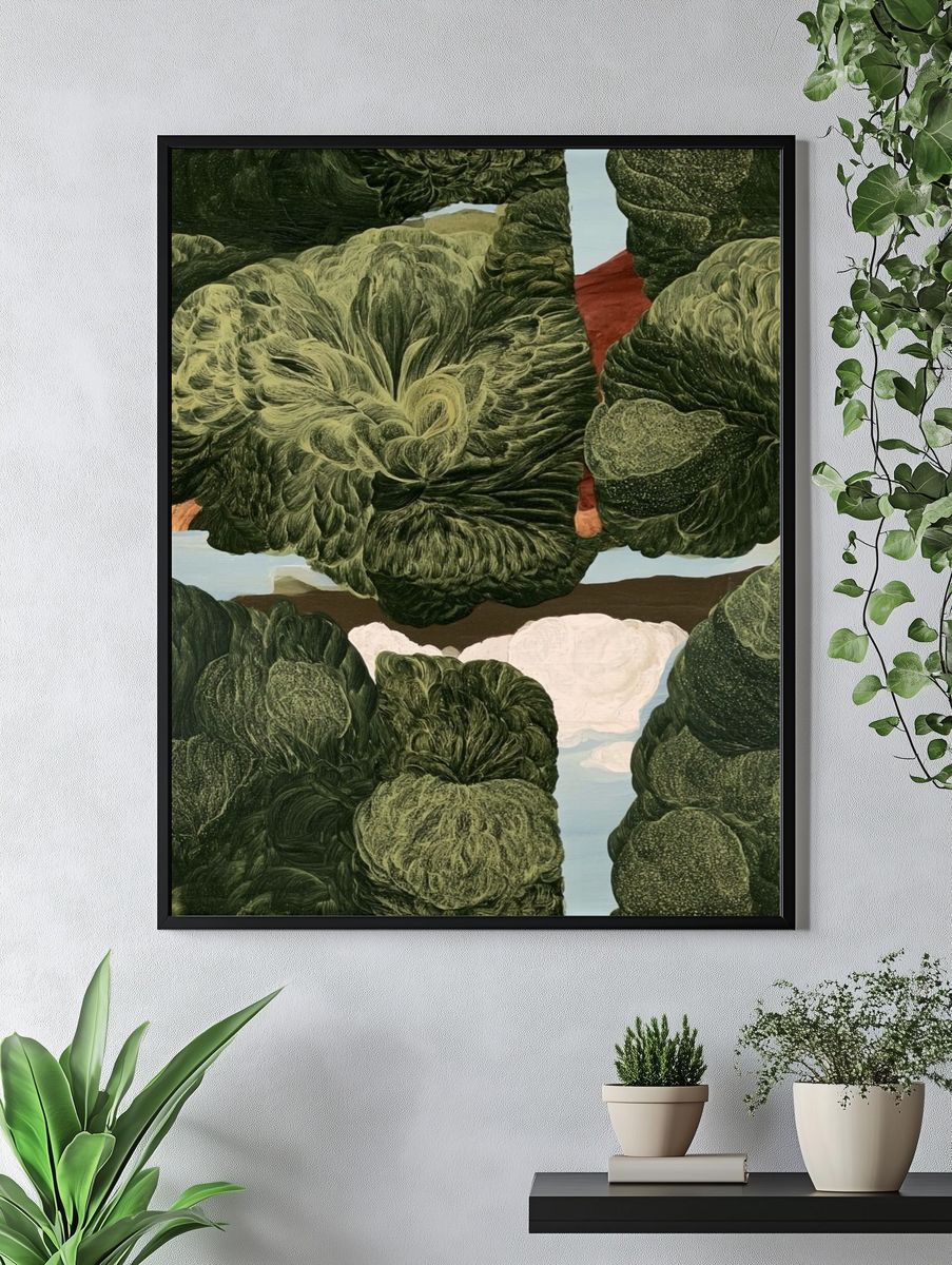 Forest Canopy Collage Poster. — room view 4