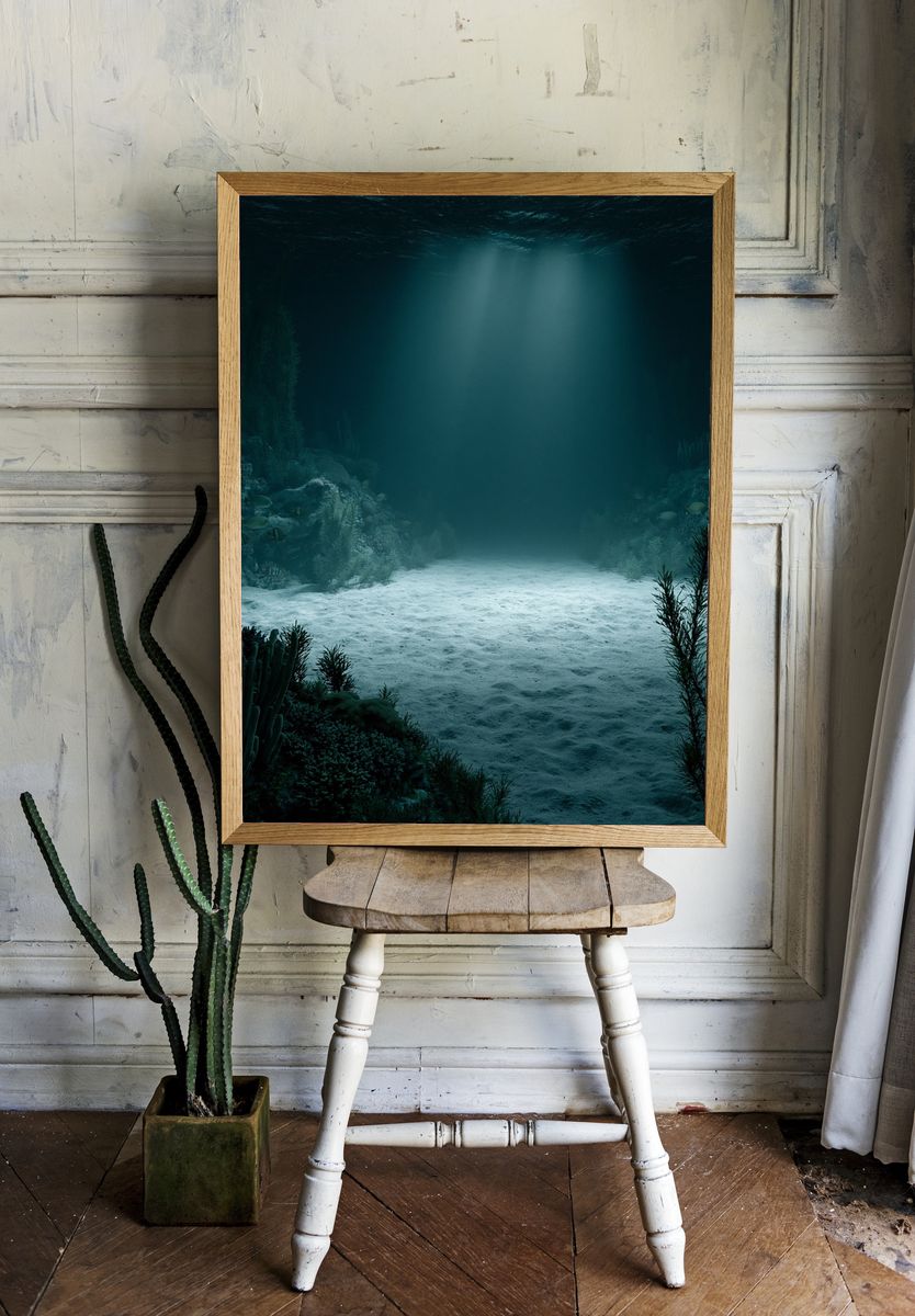 Underwater Reef Light Poster. — room view 1