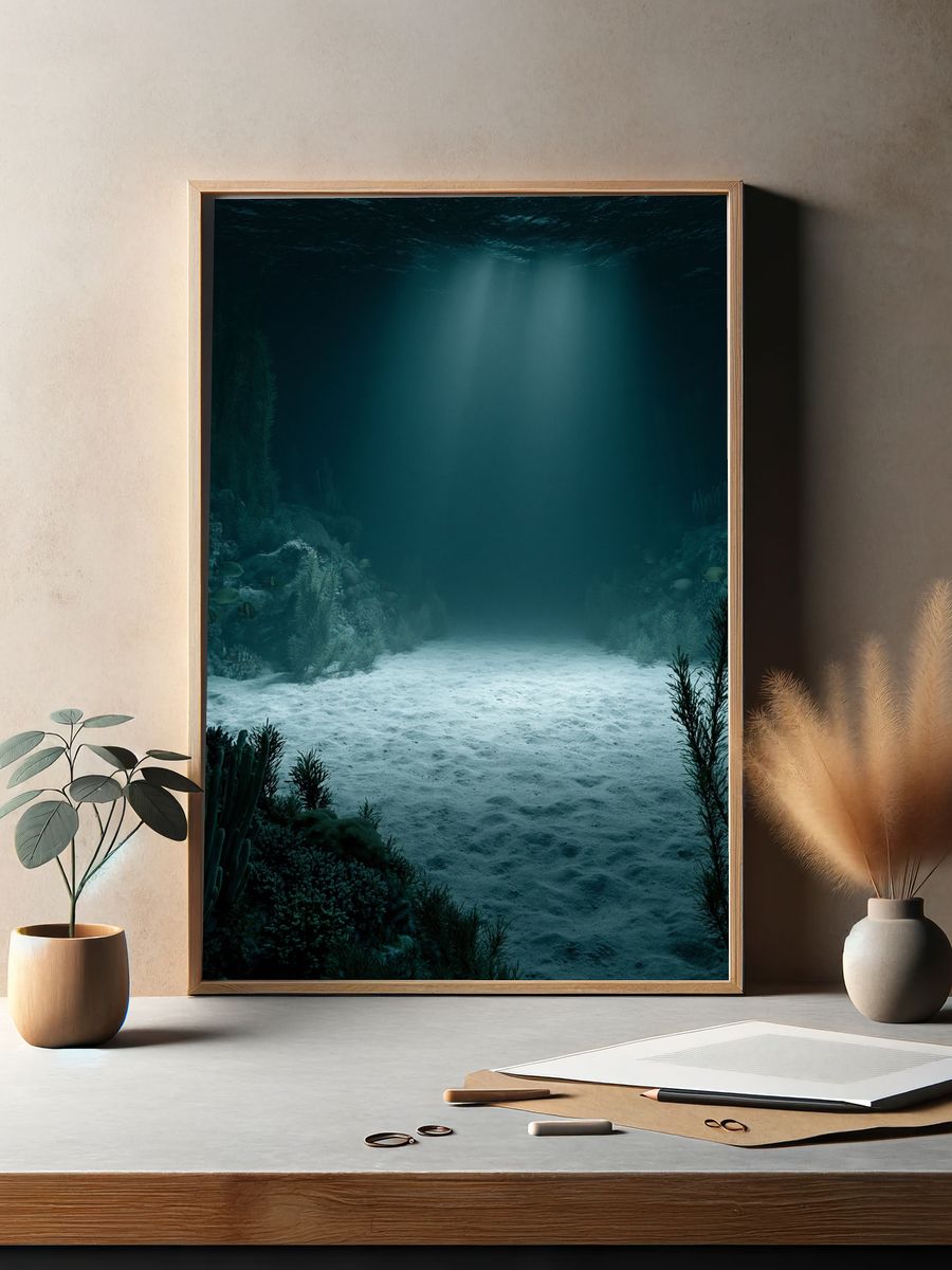Underwater Reef Light Poster. — room view 2