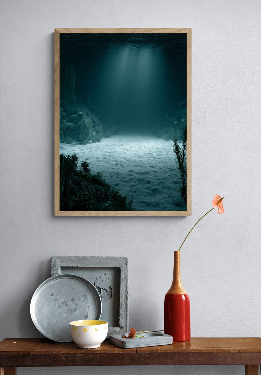 Underwater Reef Light Poster. — room view 3
