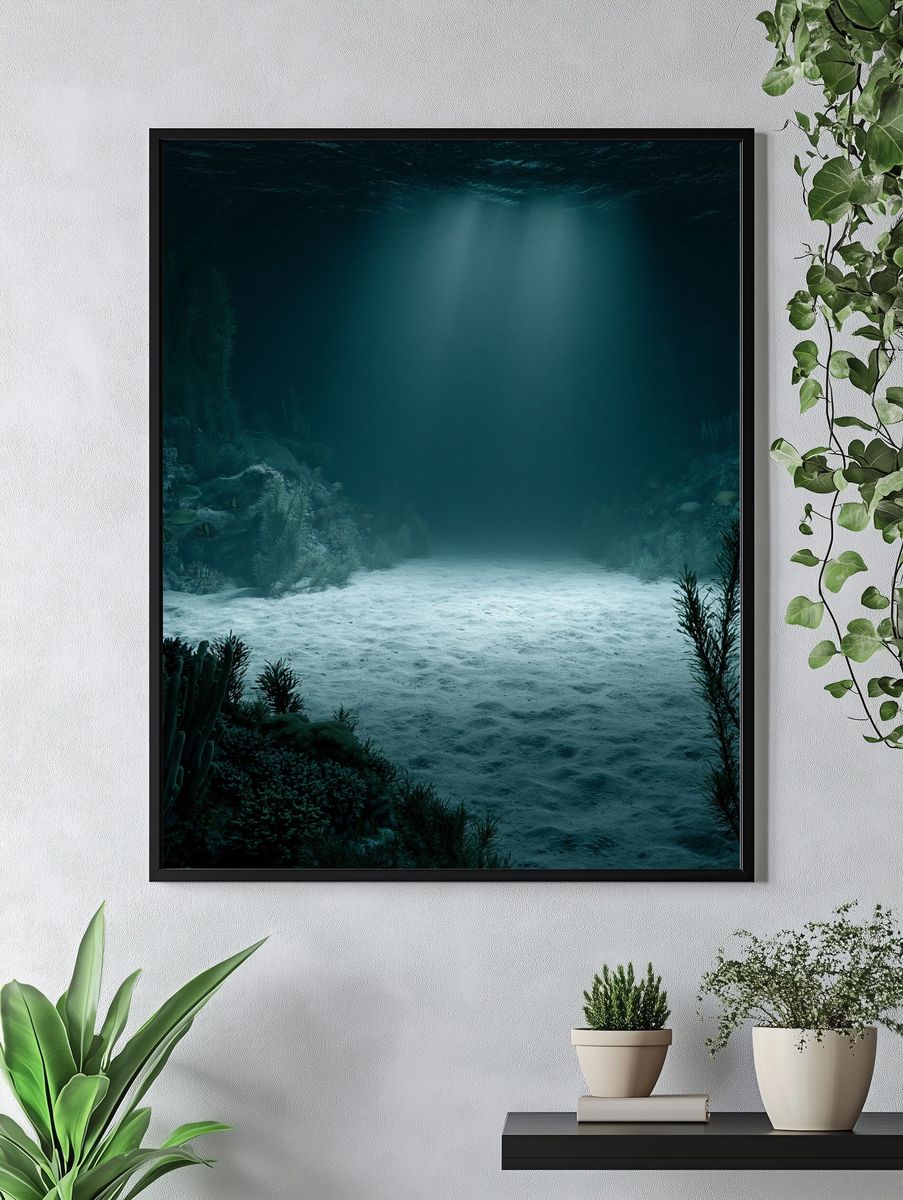 Underwater Reef Light Poster. — room view 4