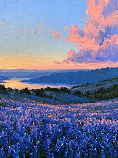Lavender Hills Sunset Print.
