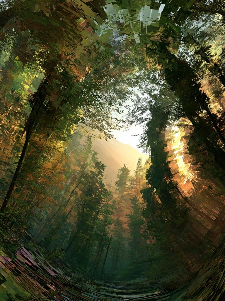 Enchanted Forest Light Poster. poster — nature art