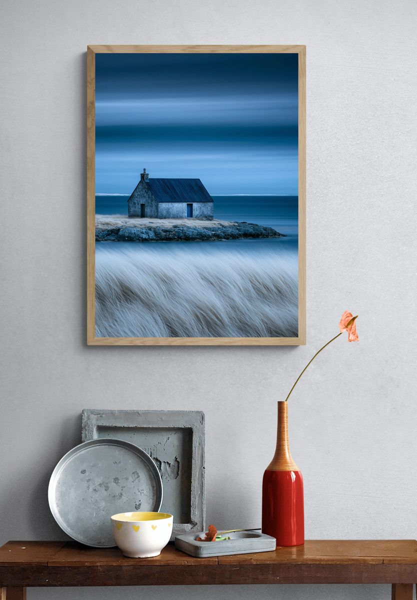 Seaside Cottage at Dusk Print. — room view 3