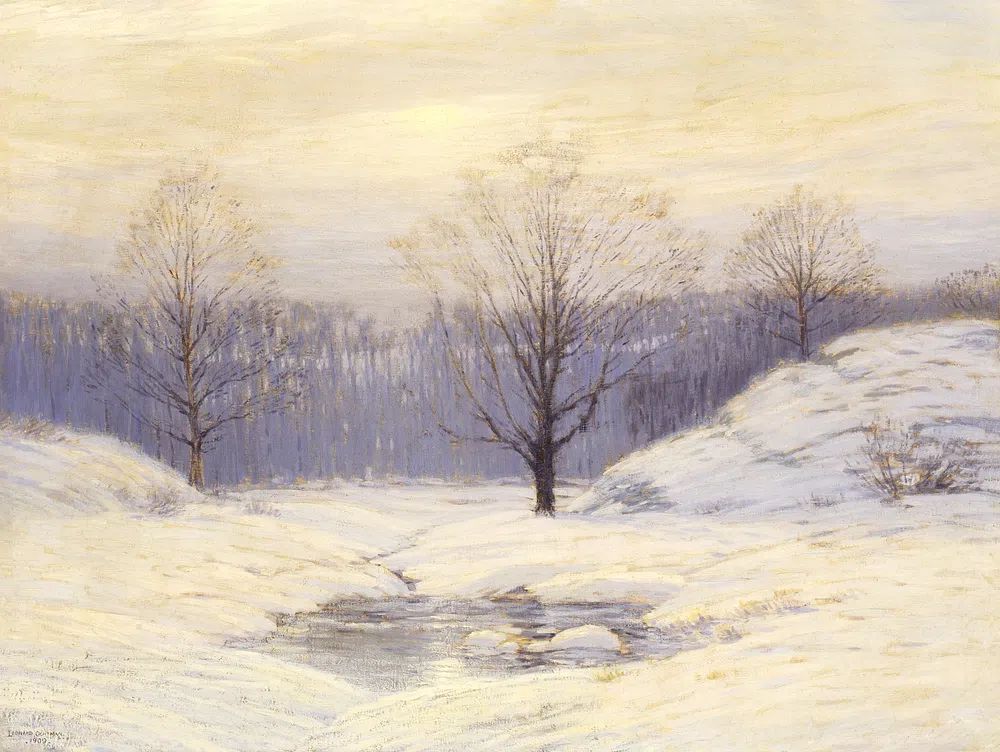 Morning Haze (1909), nature illustration. poster detail