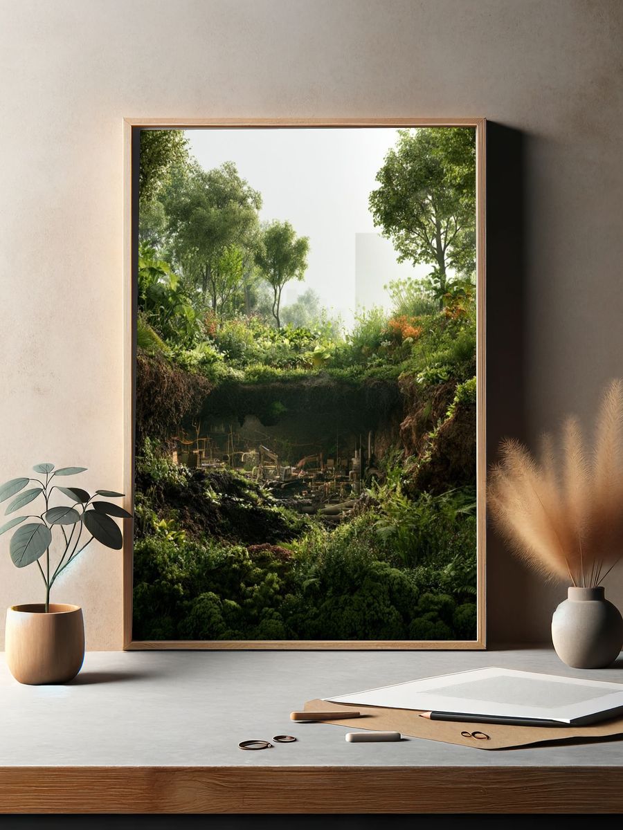 Lush Forest Ravine Poster. — room view 2
