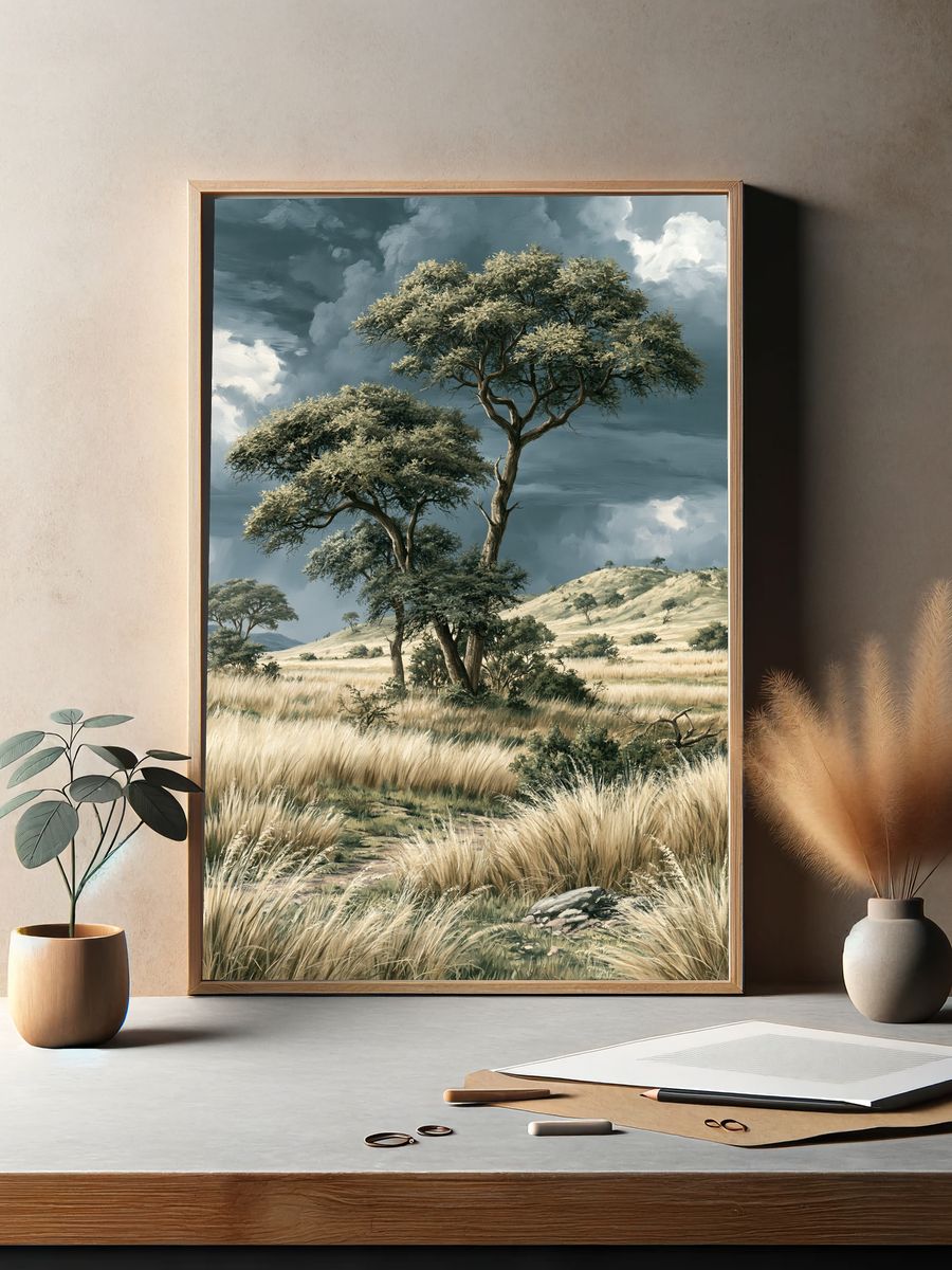 Savanna Acacia Landscape Print. — room view 2