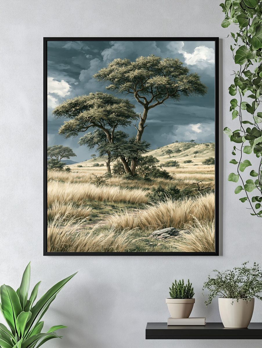 Savanna Acacia Landscape Print. — room view 4