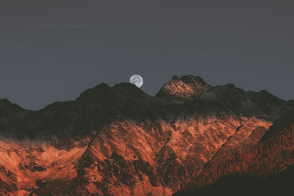 Moon Mühlwald commune South Tyrol. poster detail